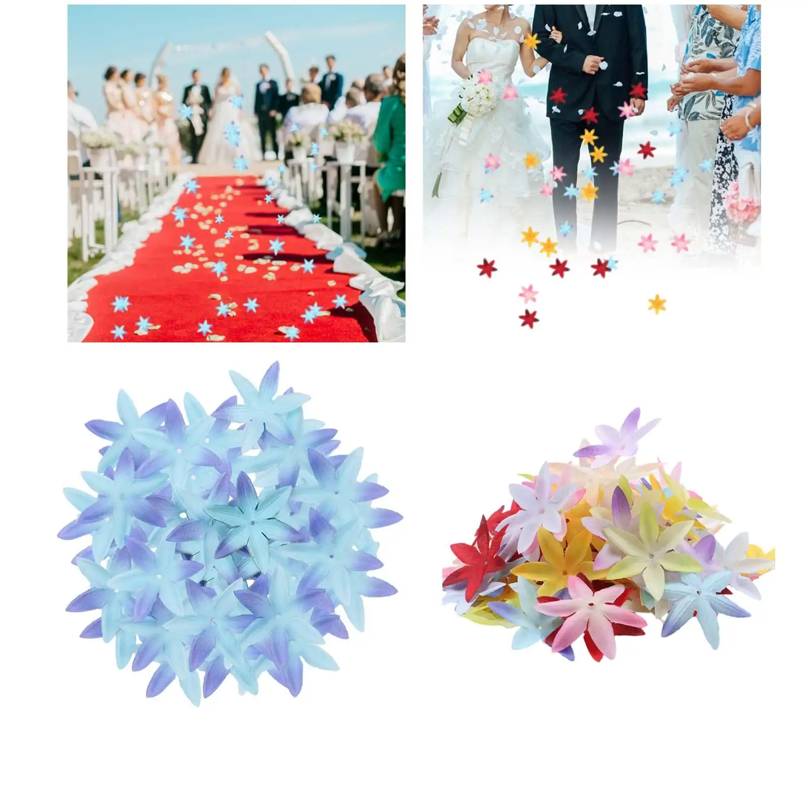 

500Pcs Artificial Silk Flower Petals Vase Fillers Scatter Petals for Dinner Table Floral Bouquet Scrapbooking Wreath Home Office