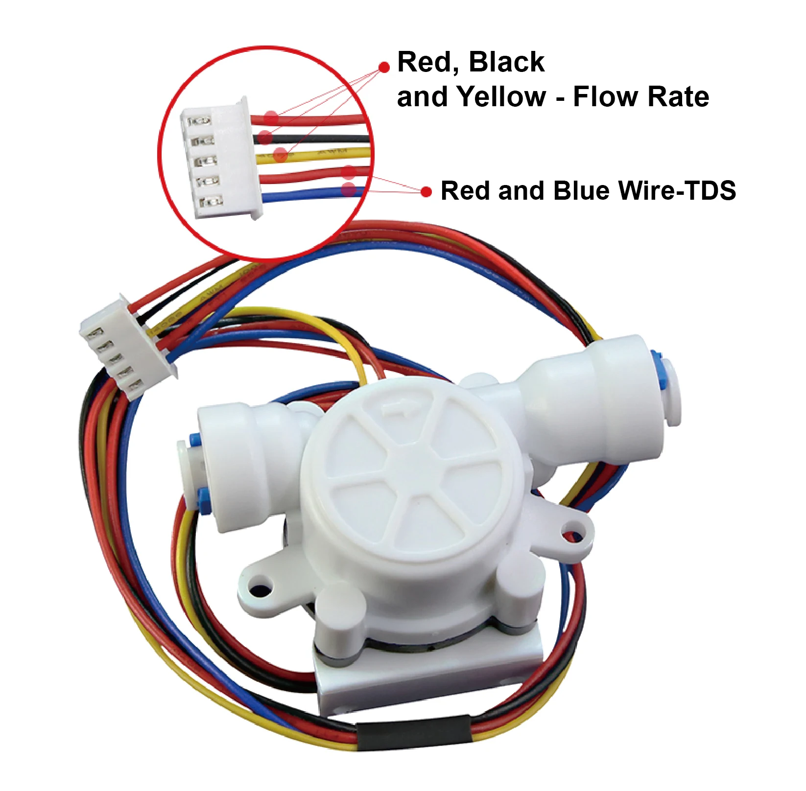 MH-01 MH-02 Water Flow Sensor TDS Hall Effect Flowmeter Quick Connect Temperatur