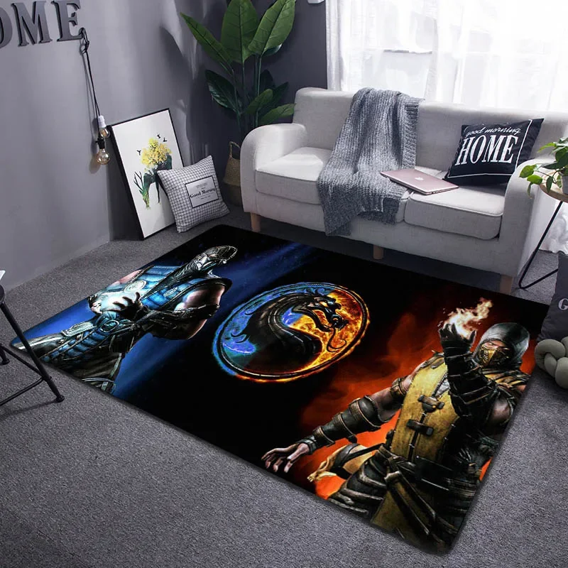 Cartoon Mortal Kombat Carpet for Living Room Home Decoration Bedroom Bedside Floor Mat Game Room Children Play Large Area Rugs 4