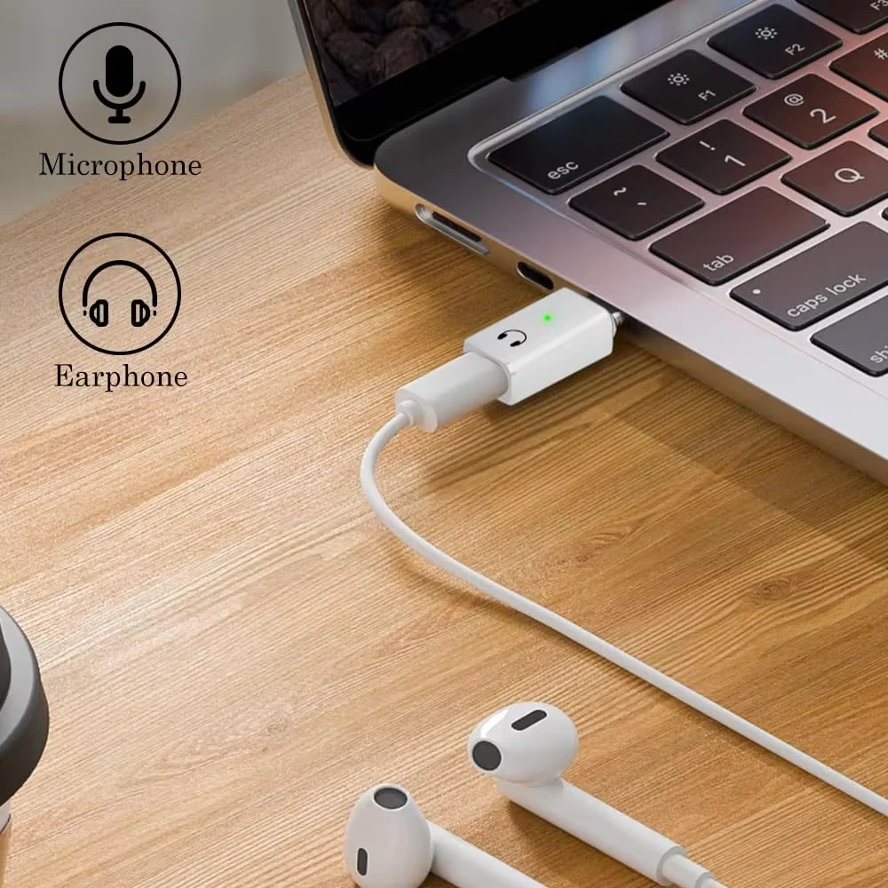 타입 C - IOS 헤드폰 오디오 어댑터 USB C(남성) - IOS(여성) 커넥터 아이폰 16 아이패드 삼성 맥북 이어폰 변환기