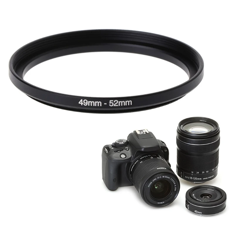 49mm To 52mm Metal Step Up Rings Lens Adapter Filter Camera Tool Accessories