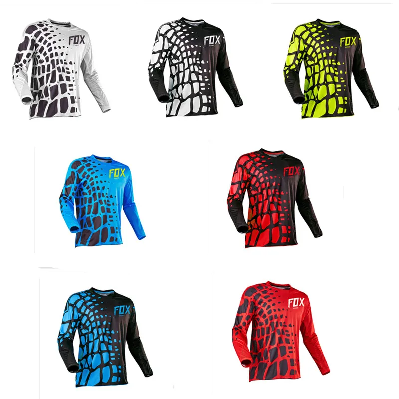 Men's Long sleeve motocross Cycling Jersey Foxxamo Downhill Mountain