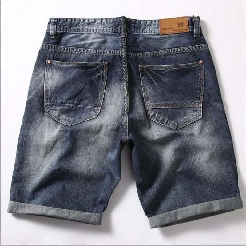 Men Gray Denim Shorts Jeans Pants Men Cotton Knee Length Short Jeans Summer Male Large Size Denim Shorts 42 for men jeans,denim pants,denim shorts,summer jeans shorts