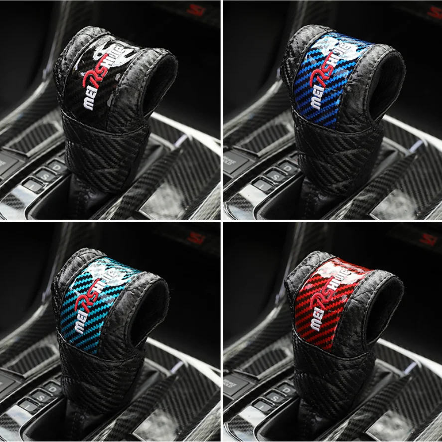 CarGearShiftCoverLeatherShiftLeverCoverGearboxShifterKnobProtectionAutomatic