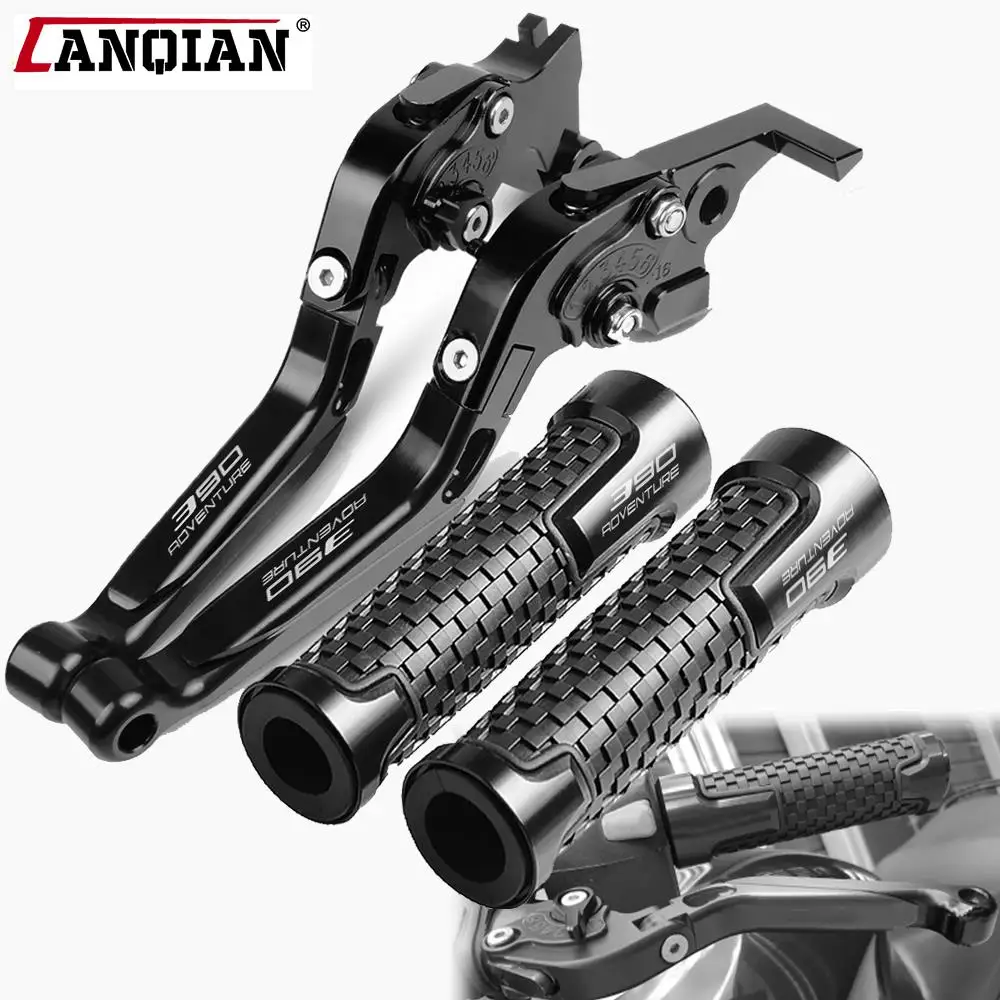 

For 390Adventure 390ADV. 390 Adventure 2019 2020 2021 Motorcycle Accessories CNC Adjustable Brake Clutch Levers Handle Bar Grips