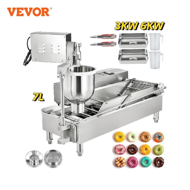 VEVOR Commercial Automatic Donut Making Machine 2 Rows Auto