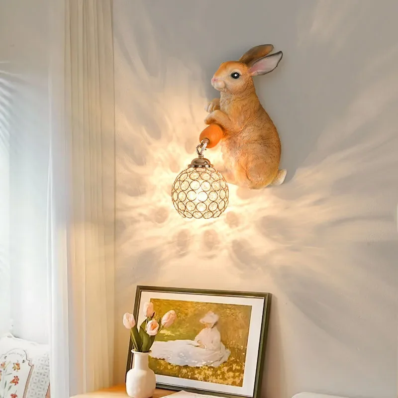 86LIGHT Contemporary Rabbit Wall Lamp Creative Living Room Bedroom Study Villa Hotel Children's Room Aisle LED Decoration Light 3