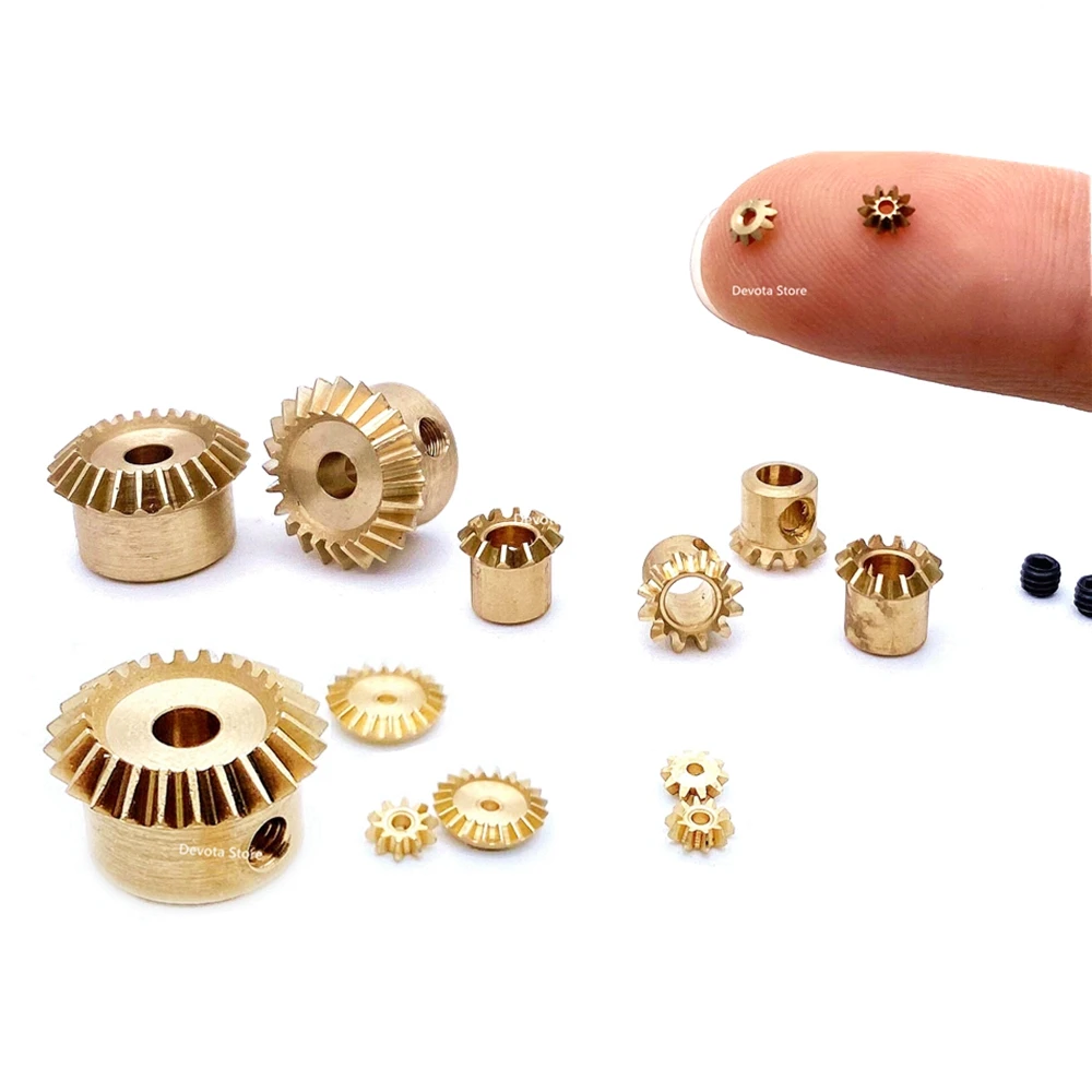 1:1 Precision MINI Bevel Gear 0.3/0.4/0.5/0.8/1M 90-Degree Transmission Brass Model Static Change Accessories motor gear transmission gear electric bike gear cassette deck tape gear electric chain saw gear