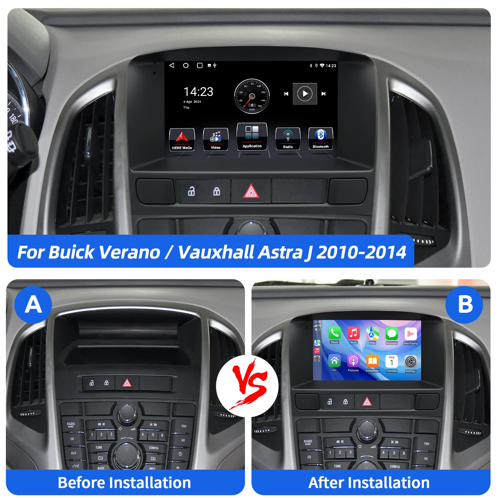 Radio Estéreo para Auto ESSGOO de 7 Pulgadas con Android 15 y 64 GB para Opel Astra J 2010-2014 Buick, CarPlay Inalámbrico, Android Auto, GPS, Navegación, Bluetooth, Pantalla Táctil 5