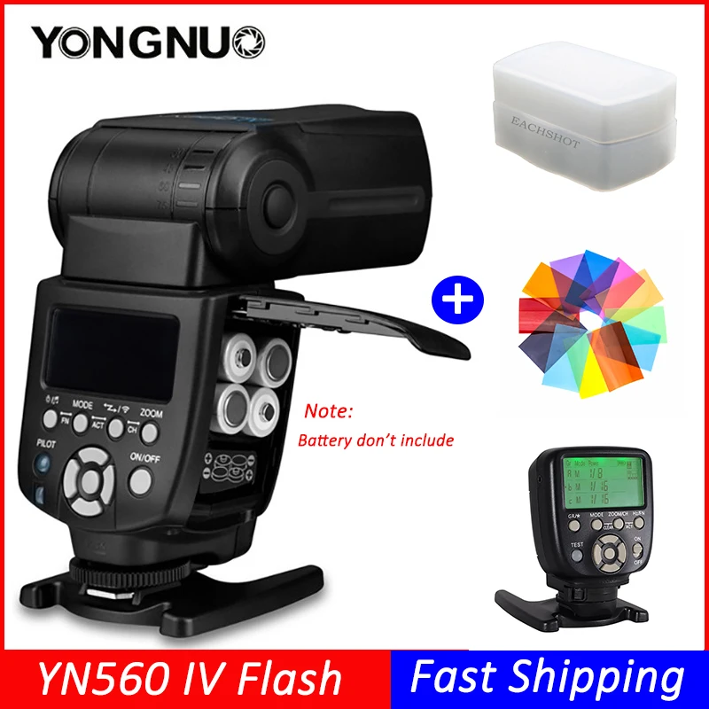 

Yongnuo YN-560 IV Вспышка Speedlite 2,4 ГГц вспышка триггер для камеры Canon 80D 90D 6D 5D 450D 250D Nikon Pentax Olympus DSLR камера
