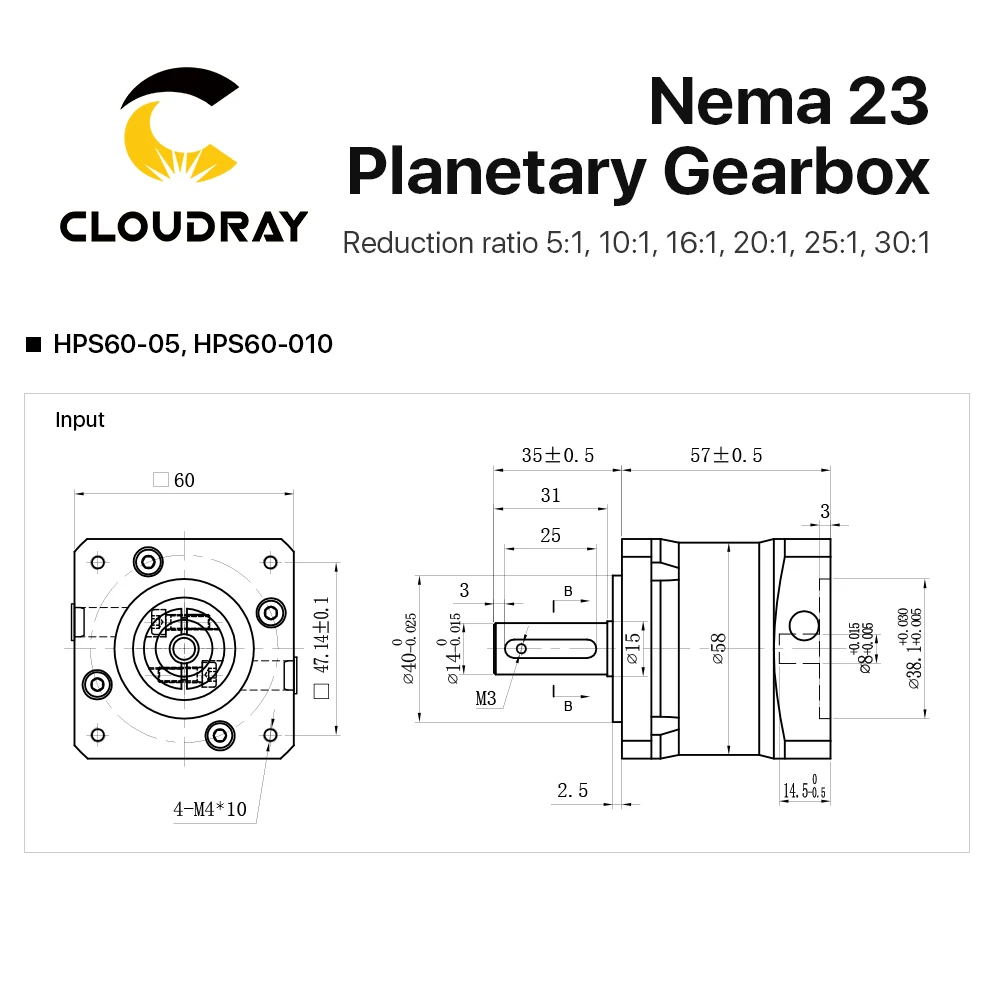 nema 23 redutor do motor com relacao 02