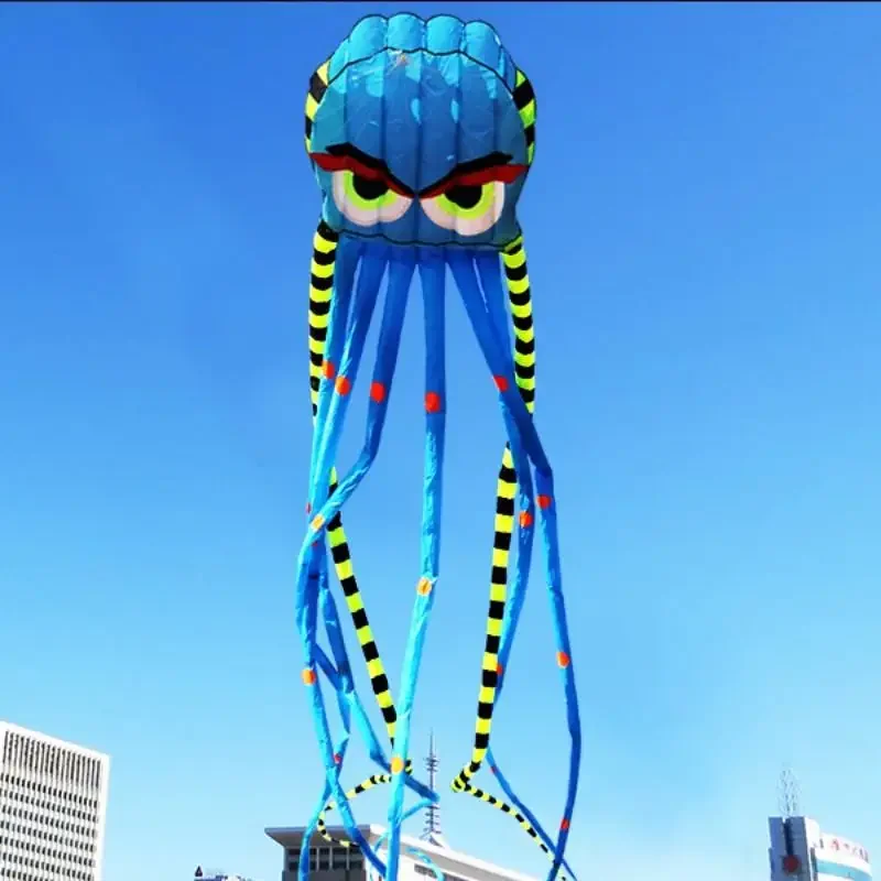 Magic Octopus 3D 8 M Multi-colored Mollusk Large Animal Kite Outdoor Performance Competition Kite Tear Resistant Material 5