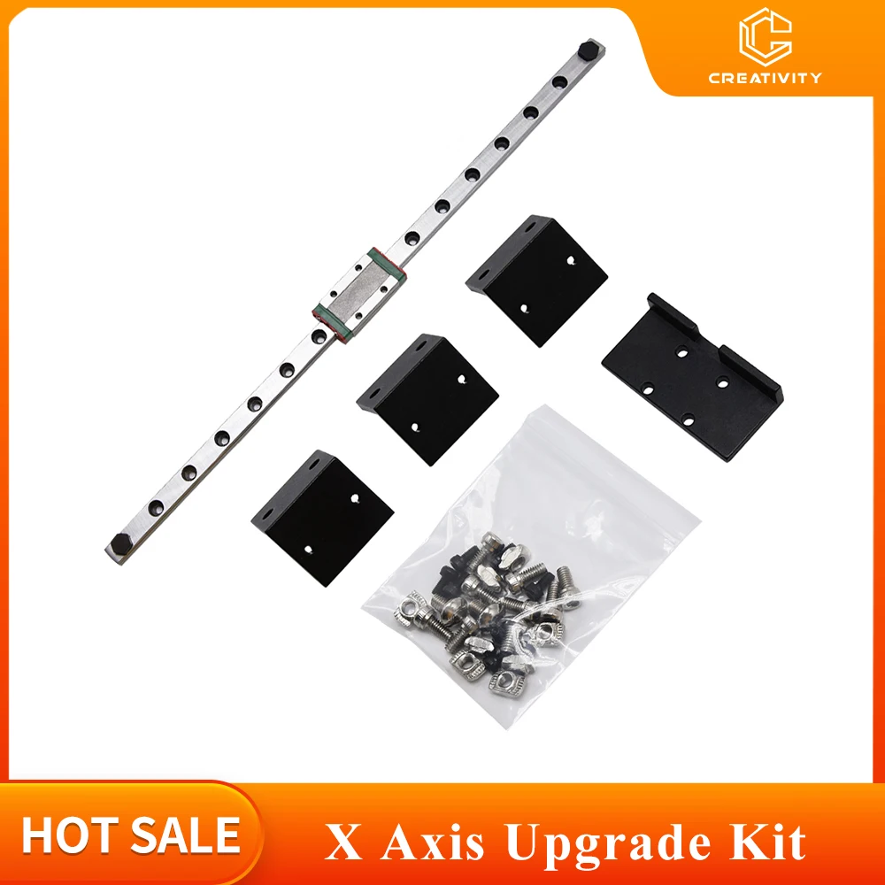 ชุดอัพเกรดแกน X MGN9H 315 มม. ชุดรางเลื่อนแบบเส้นตรง ชุดรางเลื่อนแบบเส้นตรงคู่แกน Y MGN12H ชุดอัพเกรด ขายึดสำหรับ Ender 3/Pro V2 1
