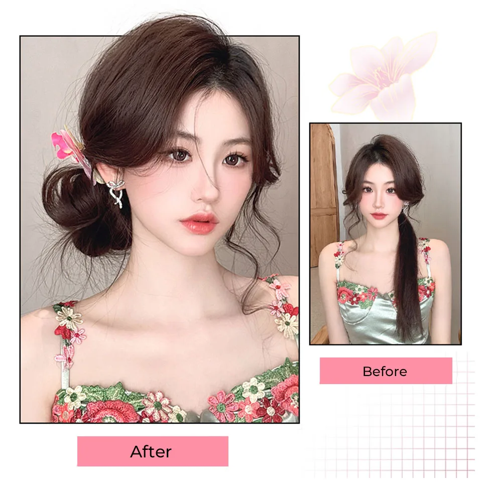 Synthetic Hair Wavy Bun for Women
