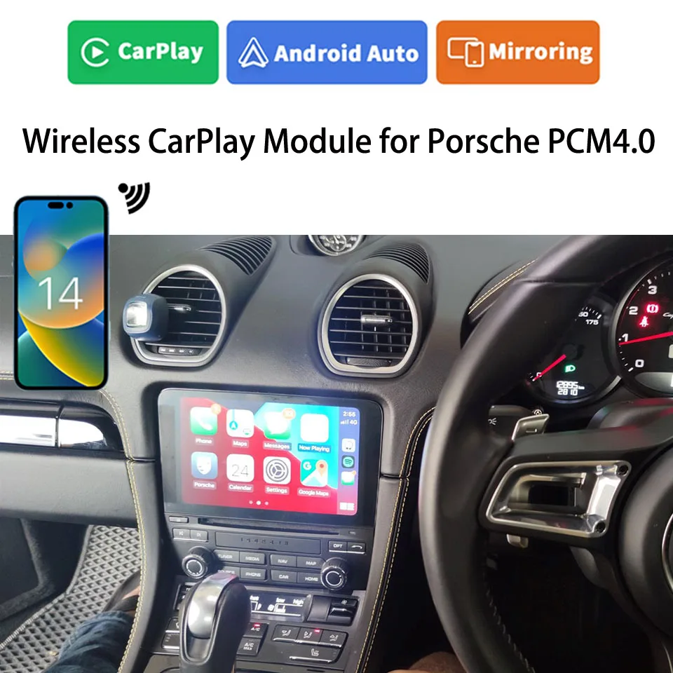 Icarplay Android Auto Carplay Module Play Gps Music Phone Call Per Porsche Pcm4.0 Autoradio Cayenne Boxster Macan Cayman 911