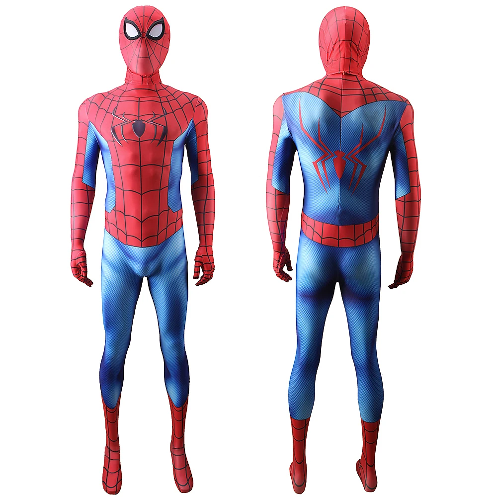 No Way Home Spiderman Classic Suit Spidey Boys Costume Cosplay Halloween 3D Printed Spandex Zentai Suits Disfraces Adult Kids
