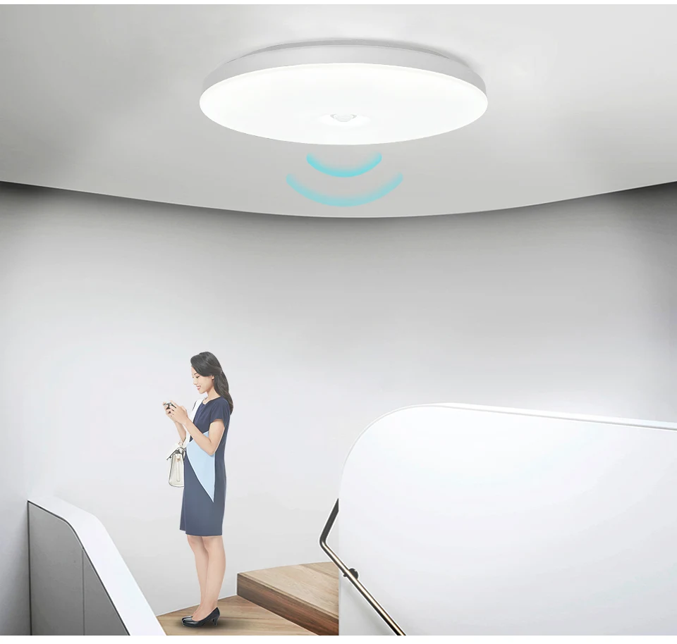 Description Picture 5 of itemPIR Motion Sensor Light 8W 16W AC220-240V Round Modern LED Ceiling Lights For Corridor Staircase Lights Staircase Entrance