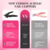 Nail Clippers for Acrylic Nails with Sizer and Catcher Adjustable Nail Tip Cutter with Length Measurement Dial. 5