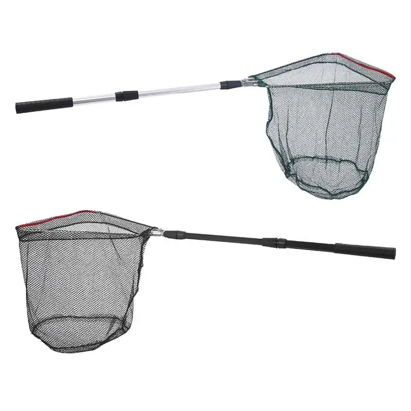 1 PC Triangular Fishing Net With Adjustable Length Telescopic Pole