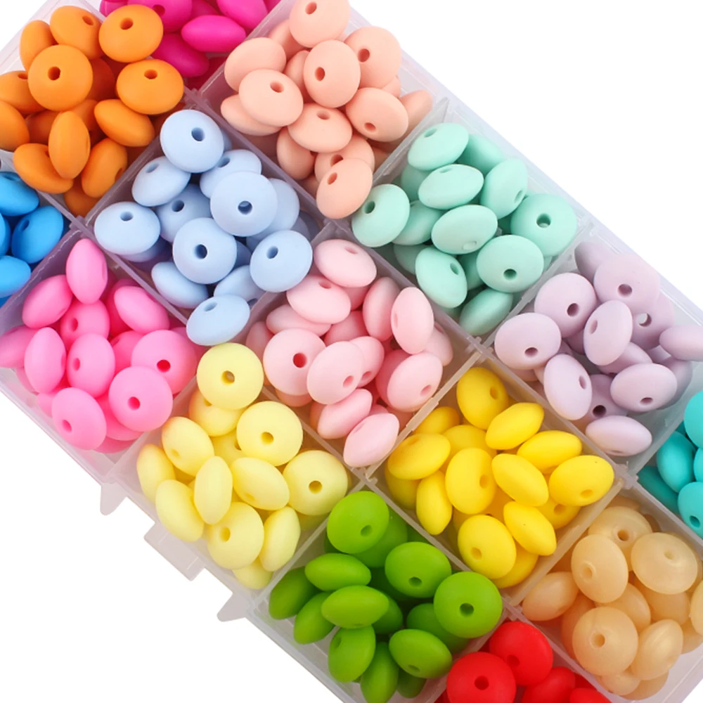 240 perline di lenticchie in silicone colorate per realizzare