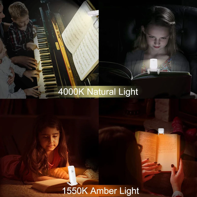 LED USB Rechargeable Book Light Reading Light Eye Protection Night Portable Clip Desk Bookmark