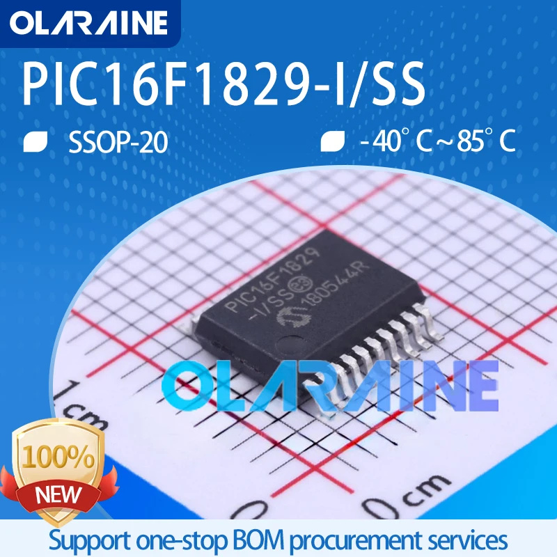 

1-10Pcs PIC16F1829-I/SS SSOP-20 8-bit microcontroller MCU 14KB IC chips