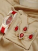 New 5pcs Set Watches Women Leather Band Ladies Watch Simple Casual Womens Analog WristWatch Bracelet Gift Montre Femme 2