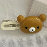 Rilakkuma pinces à cheveux pour filles Kawaii Relax ours épingle à cheveux femmes frange épingle à cheveux mode bec de canard pince enfants cheveux ornements cadeau 6