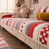 Old Coarse Cotton and Linen Sofa Cushion Four Seasons Universal Thickened Linen Seat Pad Anti-Cat Scratch Inn Sofa Cover 5