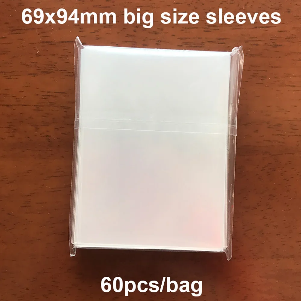 60PCS/BAG Card Sleeves MGT 69x94mm Sleeves Trading Card Game Outer Cards Protector Cover Shield Transparent Clear PKM