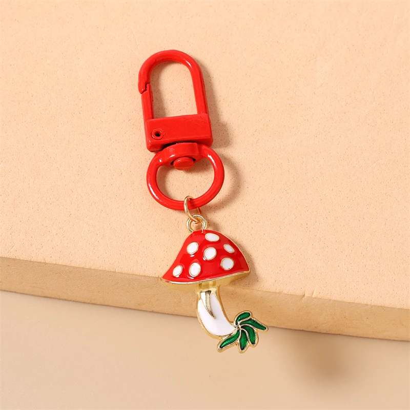 Niedlicher Pilz-Schlüsselanhänger für Frauen und Männer, Autoschlüsselhalter, Handtaschenanhänger, Schlüsselringe, Accessoires, DIY-Schmuckgeschenke – Detail 8
