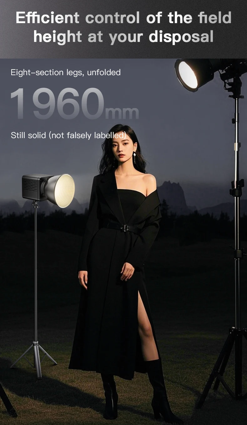 COMAN MT61 1,96M Tragbares Lichtstativ für LED-Licht Projektor Blitz Softbox Mit Kabelloser Bluetooth-Verbindung für Sony Canon iPhone – Detail 4