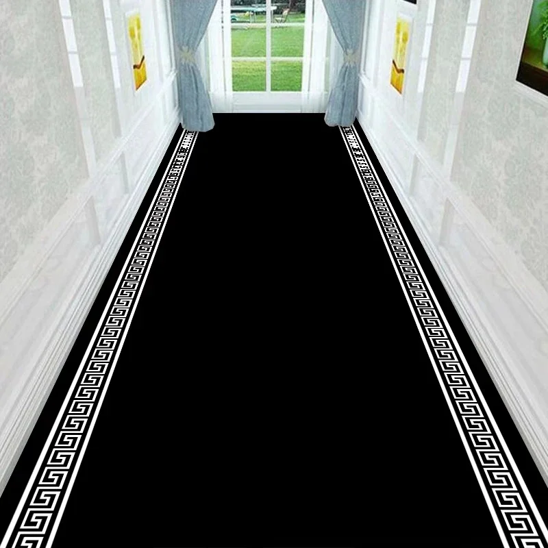 Household Long Corridor Carpet Hallway Aisle Runner HOTEL Home Decoration Long Rug Stairway Entryway Anti-slip Mat Customizable