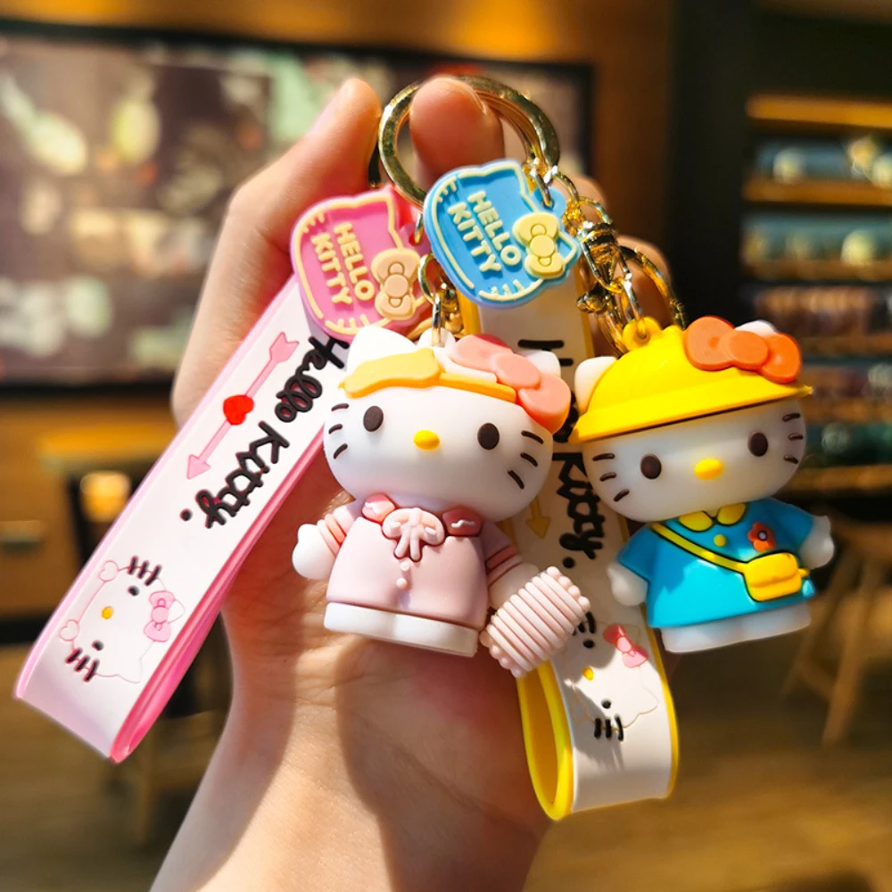 

Sanrio Hallo Kitty Schlüssel bund niedlichen Cartoon Kuromi meine Melodie Snack-Serie Rucksack Dekoration Schlüssel ring Weihnac