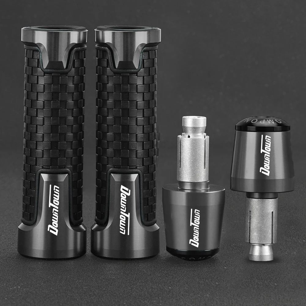 

For KYMCO DOWNTOWN 125/200/300/350/350i Universal Motorcycles 7/8"22mm Handlebar Grip Ends Weights Anti Vibration Silder Plug