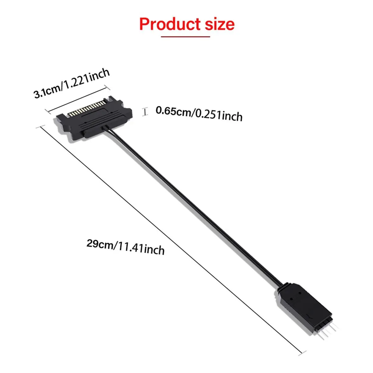(ABGQ) ARGB 컨트롤러 SATA-5V 3핀 전원 공급 장치 미니 RGB ..