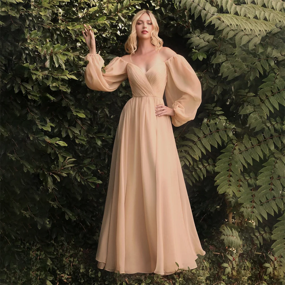 chinese dress ladies Women's Sexy Long Sleeve V-Neck Shiny Evening Dress