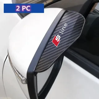2Pcs Carbon Fiber Car Rearview Mirror Eyebrow Rain Cover for Audi sline TT Q2 Q3 Q5 Q7 Q8 A3 A4 A5 A6 A7 R8 B5 B6 B7 B8 C5 C6 C7
