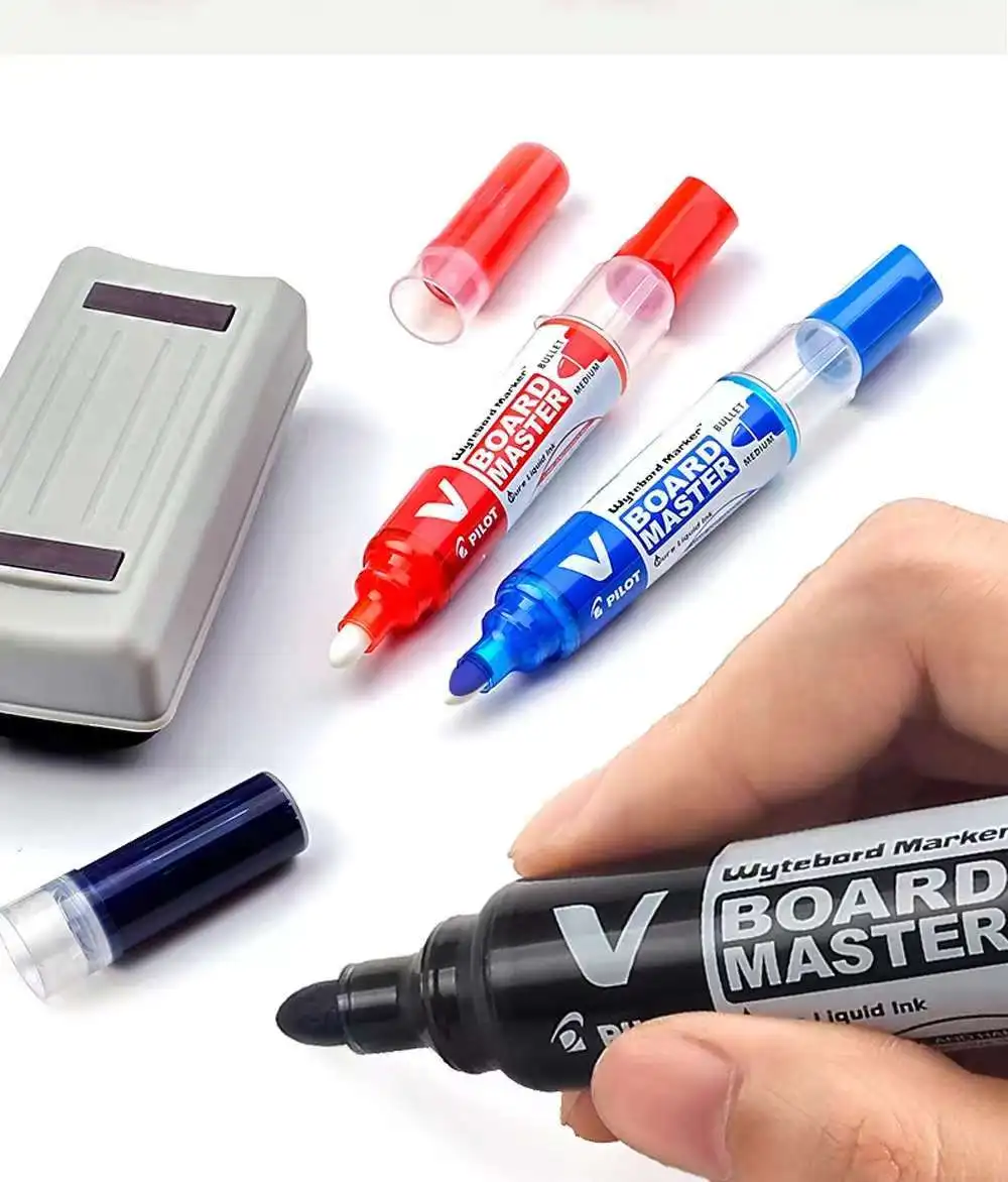 1PC 일본 파일럿 화이트 보드 마커 WBMAVBM 대용량 잉크 컬러 마커 사무용품 학교 문구 교사 선물
