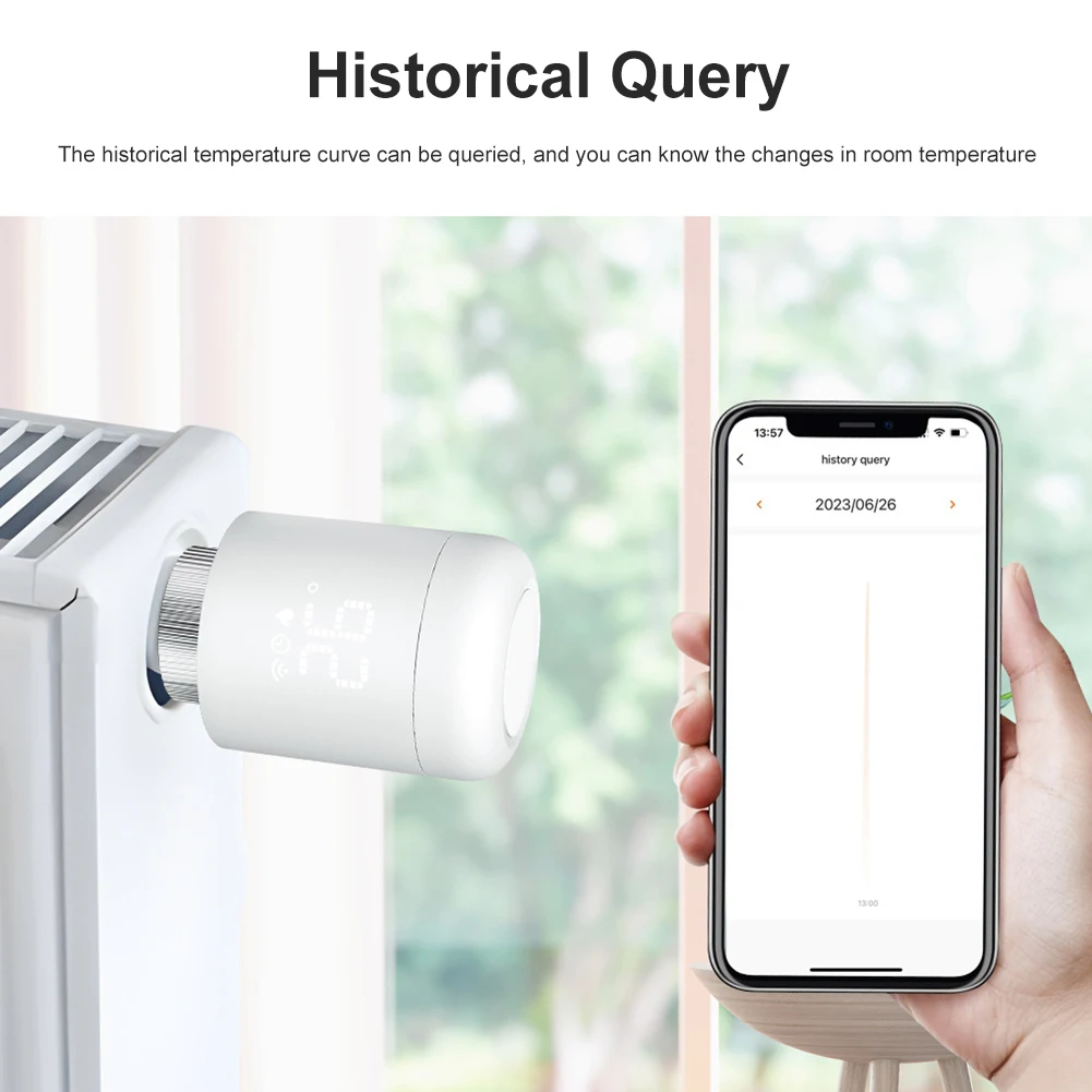 Tuya Zigbee TRV 라디에이터 액추에이터 밸브, 알렉사 구글 홈 온도 컨트롤러, 온도 조절 라디에이터 밸브 작동