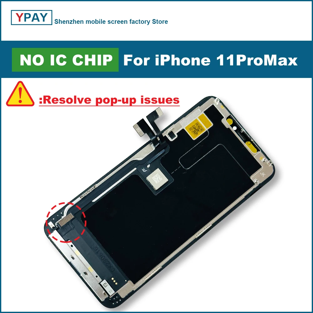 NO IC Chip JK Series iPhone 11 LCD 11Pro12 12Pro LCD Display Touch Screen Digitizer Assembly No Dead Pixel Replacement Parts