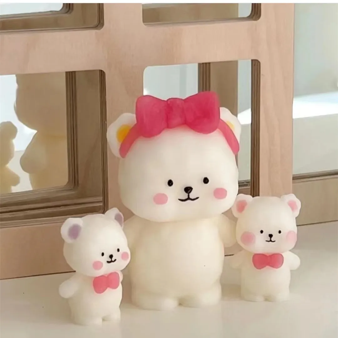 DIY 3D Bear Silicone Fondant Mold Cake Soap Moulds 3D Silicone Bowknot Bear Mold Fondant Cake Chlate Baking Mould Tool