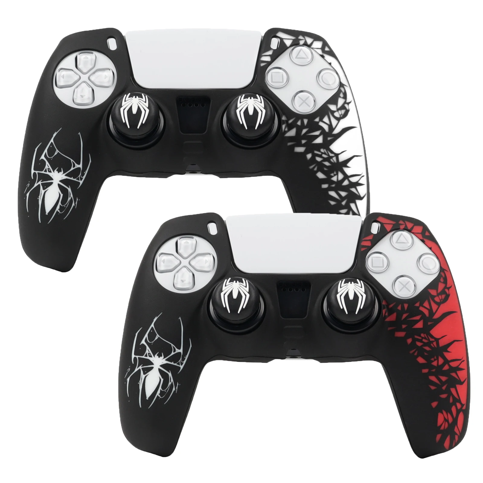 Soft Silicone Protective Controller Case, 360° Coverage, Dustproof & Anti-Scratch, Includes Thumb Stick Caps