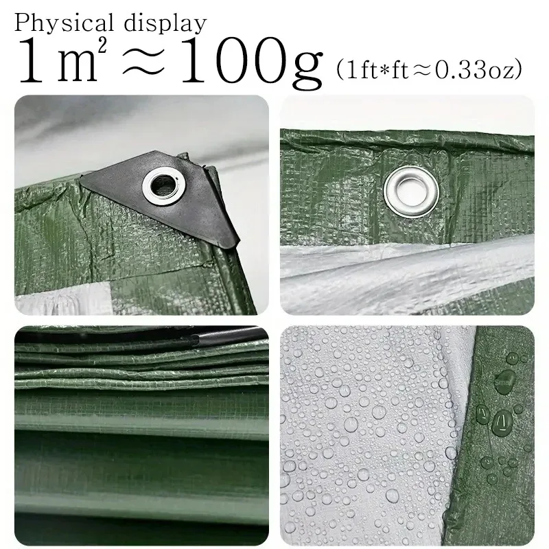 Waterproof Large Tarpaulin Custom 3*3 4 5 6 8 10 4m&times;4 5 6 8 10 20m Tarp Awning Rain Cover Outdoor Garden Backyard Camping Canopy