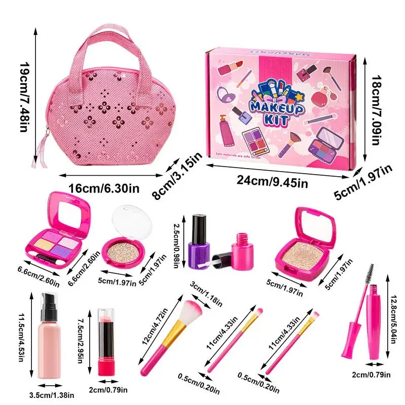 Pretend Play Makeup Toys Cosmetic Toddler Toys Makeup Set Toddler Girl Cosmetic Kits With Fake Set For Kids Children