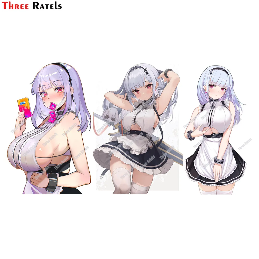 

Наклейки и Переводные картинки для стайлинга автомобиля Three Ratels E305, аниме, виниловый материал, водонепроницаемая пленка против царапин