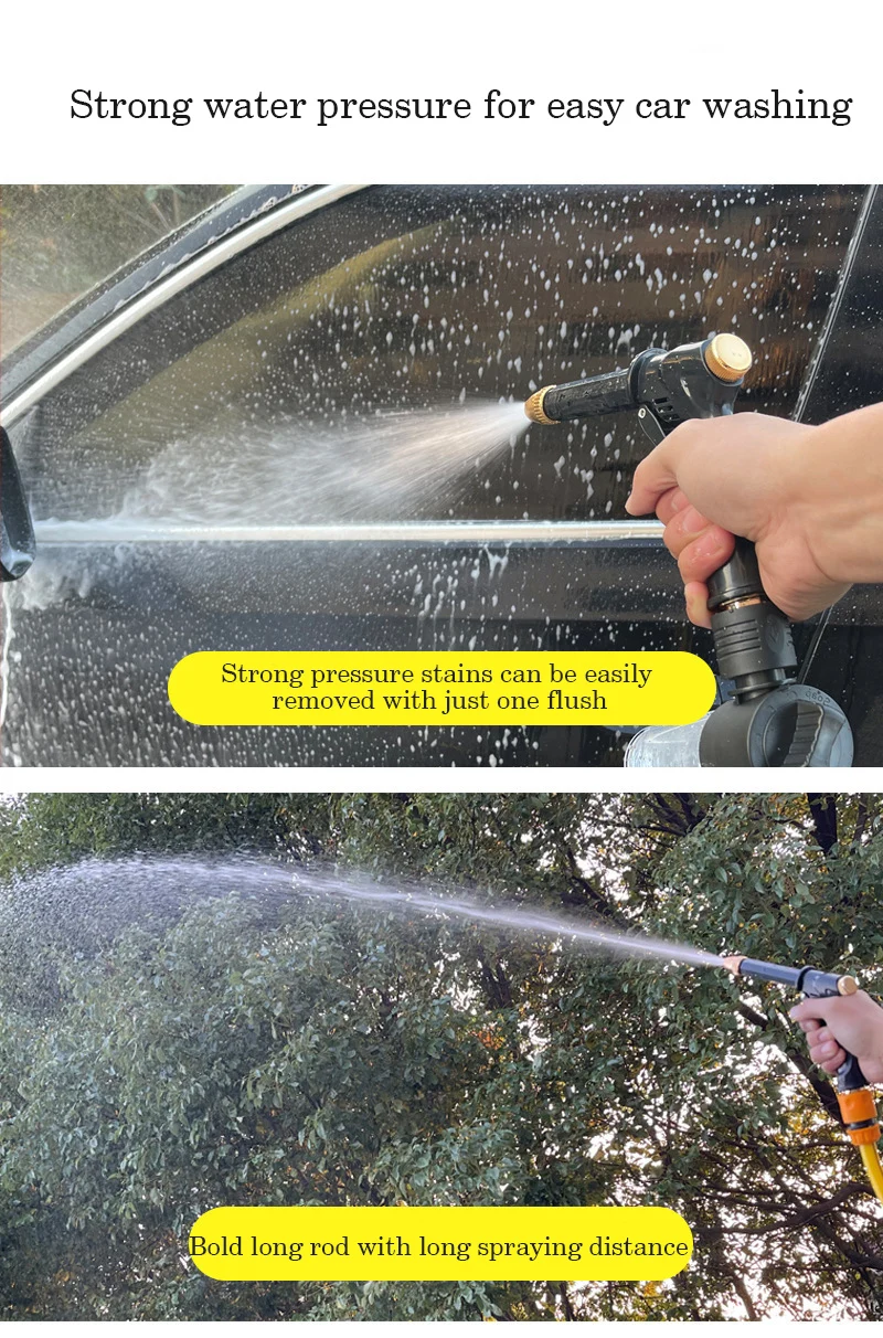 Description Picture 5 of itemHigh pressure household garden car wash water gun hose telescopic watering pet cleaning shower nozzle divine tool set