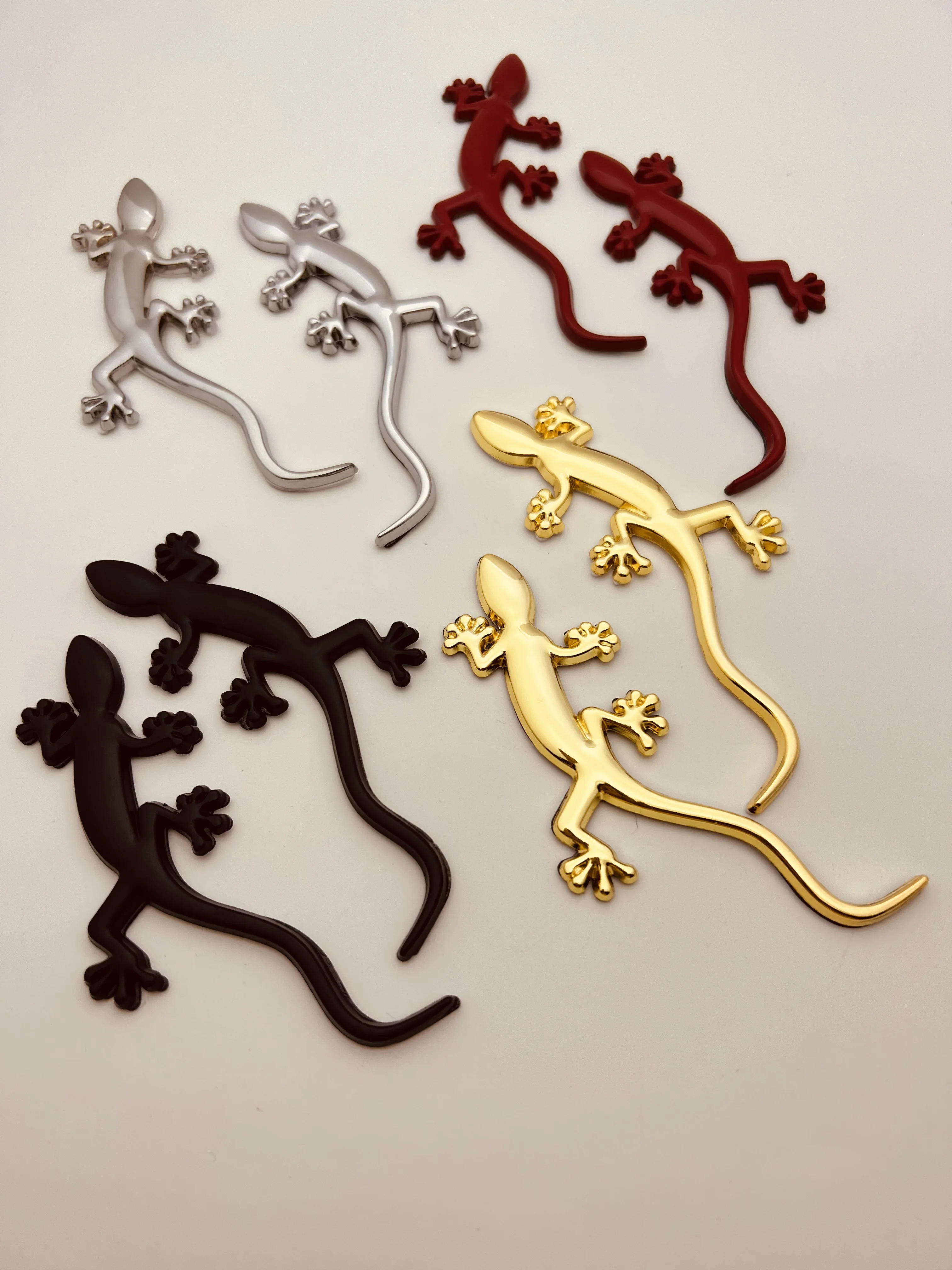 Per Audi A1 A3 S3 8P 8V A4 B7 B8 A5 A6 C6 C7 Q2 Q3 Q5 Rs Sline Quattro Sportback Car Styling 3D Metal Gecko Badge Logo Stickers