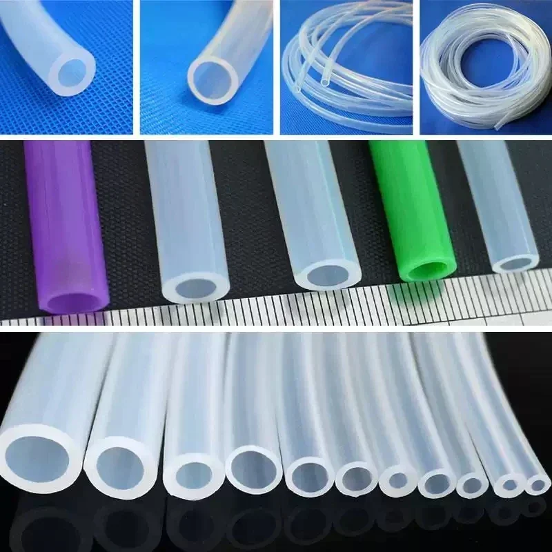 Silicone Tube 1M/5M Flexible Silicone Tubing ID 0.5 1 2 2.5 3 4 5 6 7 8 9 10 11 12mm Nontoxic Transparent Food Grade Soft Drink Tube Pipe