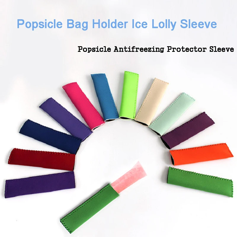 

Reusable Popsicle Sleeve Ice Lolly Freezer Antifreezing Protector Sleeve Ice Cream Pops Tool Ice Popsicle Holders Bag Sleeve